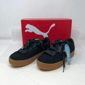 PUMA Women's Vikky Platform Ribbon Sneakers Black NEW with Box FAST SHIPPING!!!